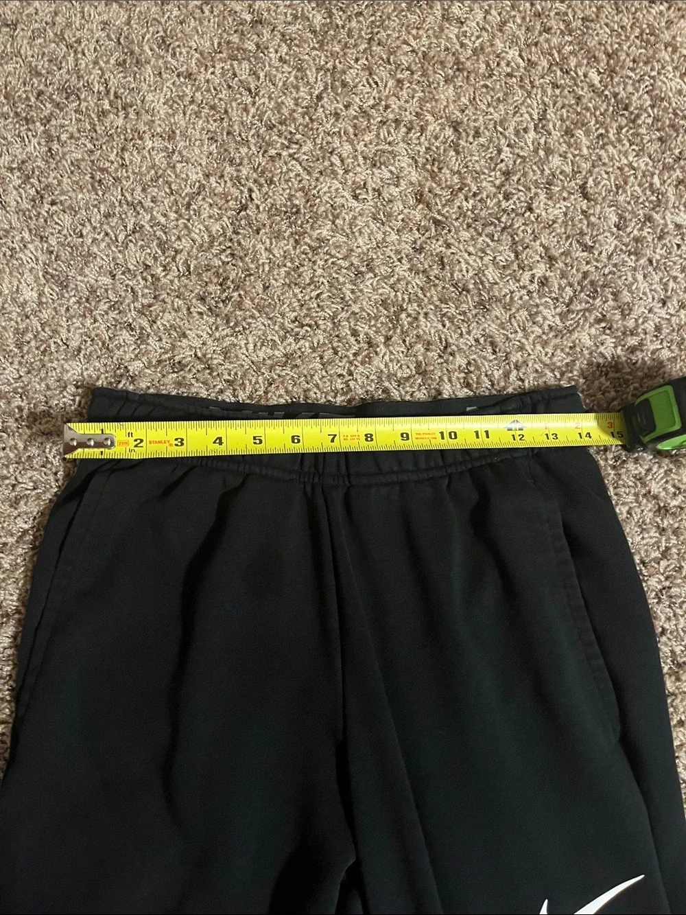 Nike Black Men’s Dri-Fit Joggers with White Swoosh